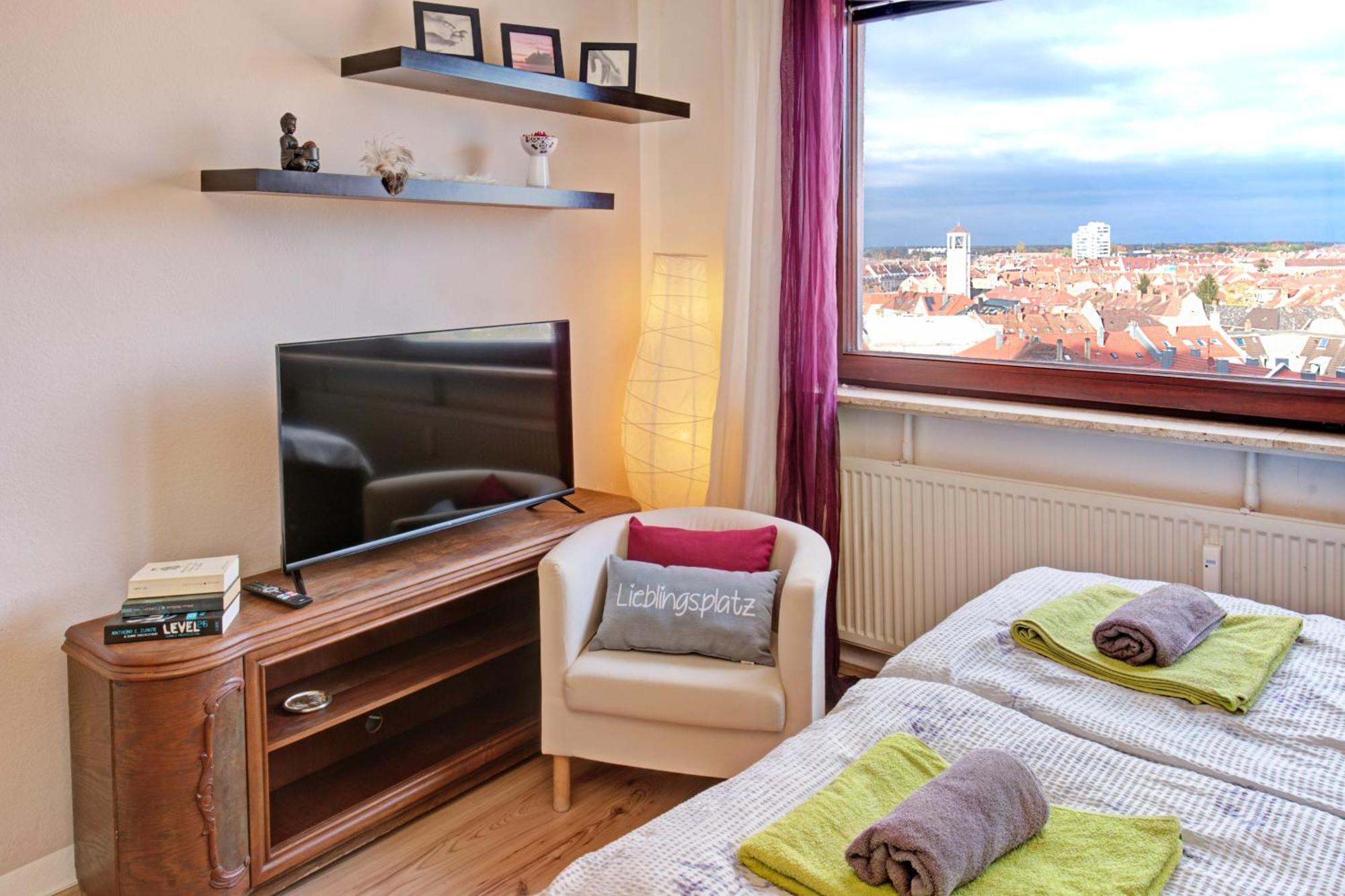 Blick Ueber Karlsruhe - Ferienwohnung Panorama Exteriér fotografie
